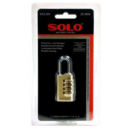 SKI - สกี จำหน่ายสินค้าหลากหลาย และคุณภาพดี | SOLO กุญแจทองเหลืองมีรหัส 20 มิล (12ลูก/กล่อง)